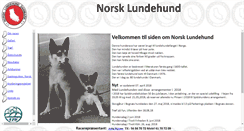 Desktop Screenshot of norsk-lundehund.spkhund.dk